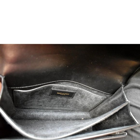 YVES SAINT LAURENT  Monogram Sunset Medium Leather Shoulder Bag Black - Picture 13 of 13